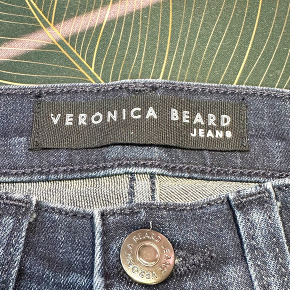 Veronica Beard Carolyn Tuxedo Stripe Baby Boot Crop Jeans Dark Blue Wash 25 - Picture 5 of 11